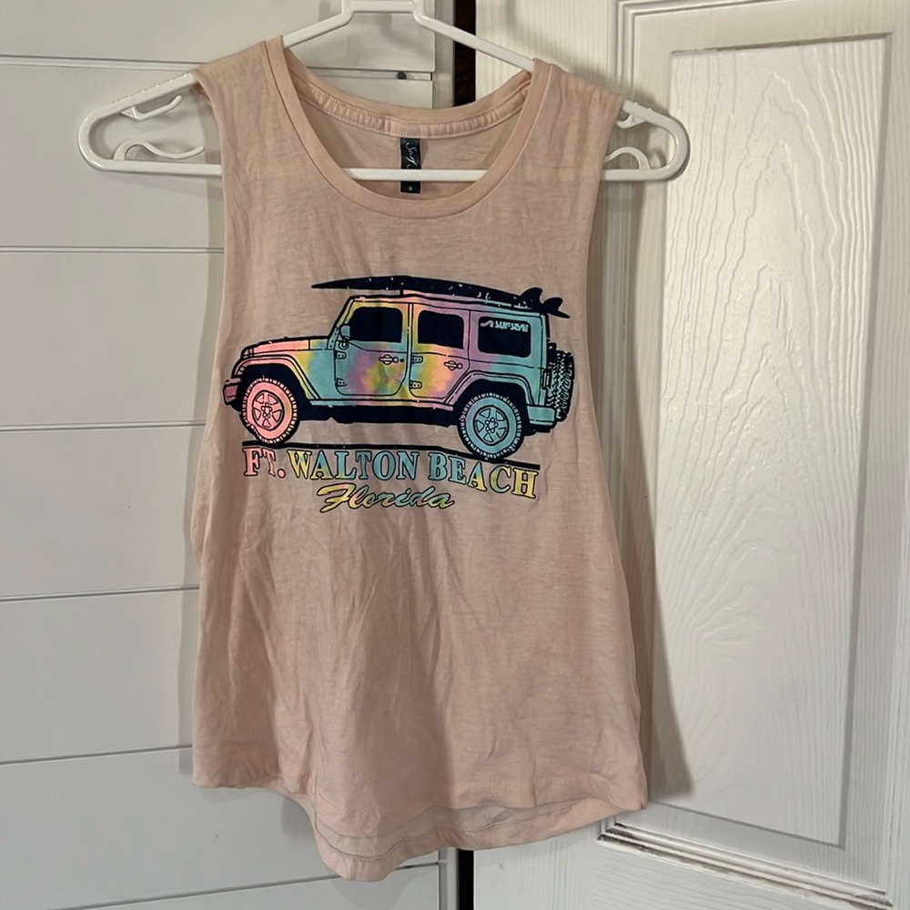 Pink womens surf style size small tank top